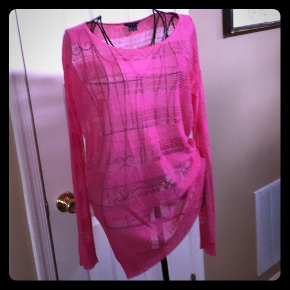 Theory light weight sheer linen sweater S
